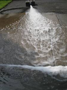 water pumped at Mom's