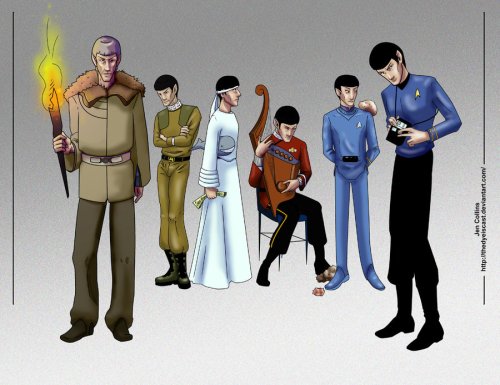 Spock_Through_the_Ages_by_TheDyeIsCast