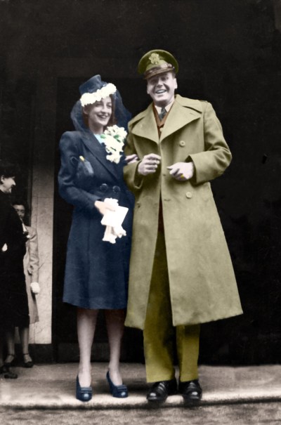 Anna+Bill Wedding 1943 tinted copy - Copy