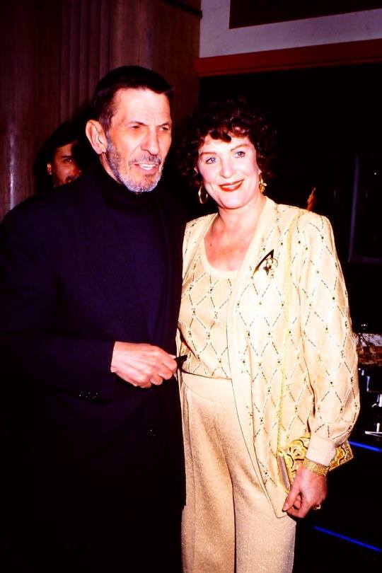 Aww! Leonard and Majel in the 1990's
