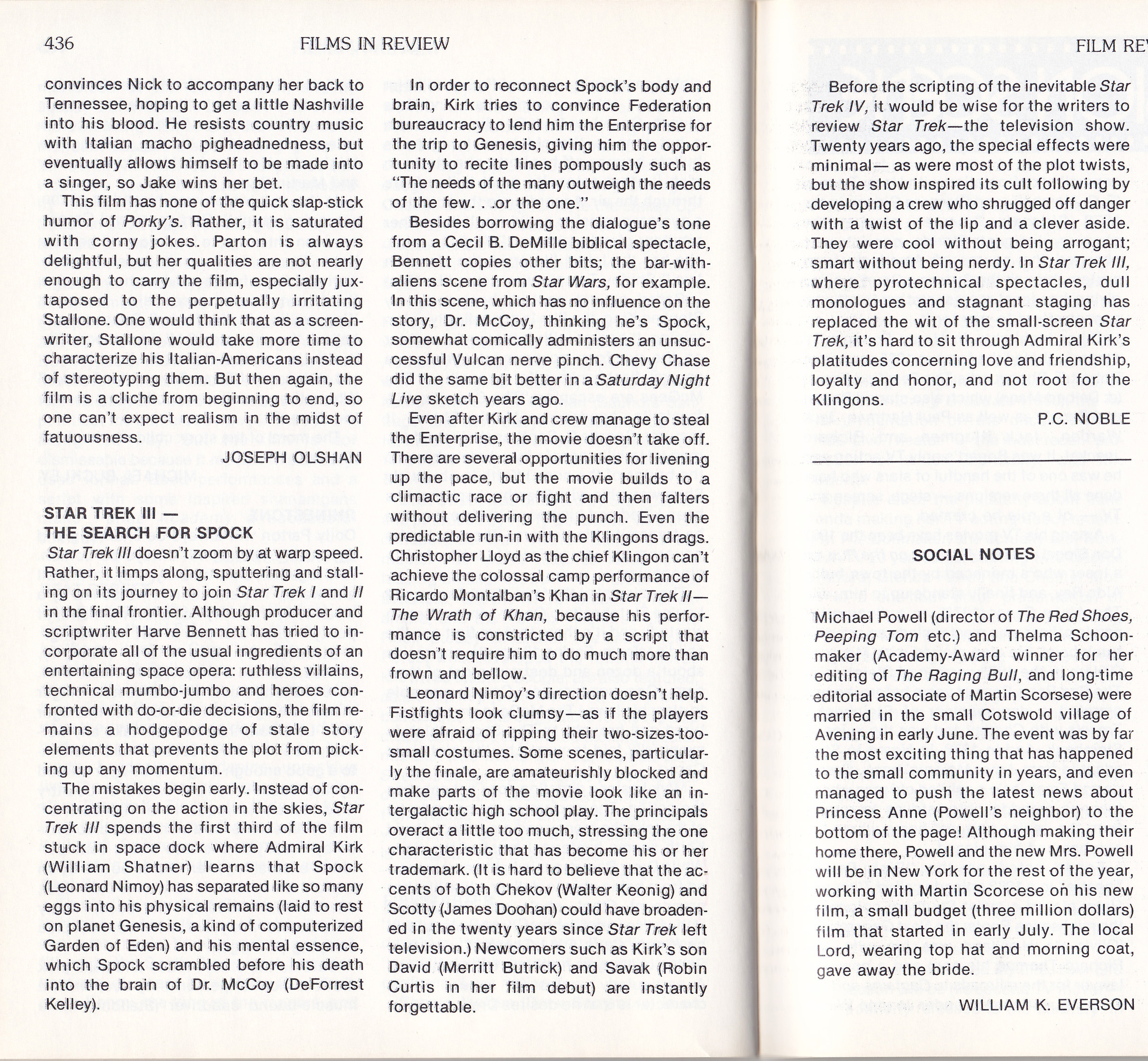 review STIII August 84